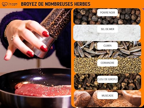 Moulin à poivre et sel (ensemble de 2 + entonnoir) - Acier inoxydable - Nail Gallerys