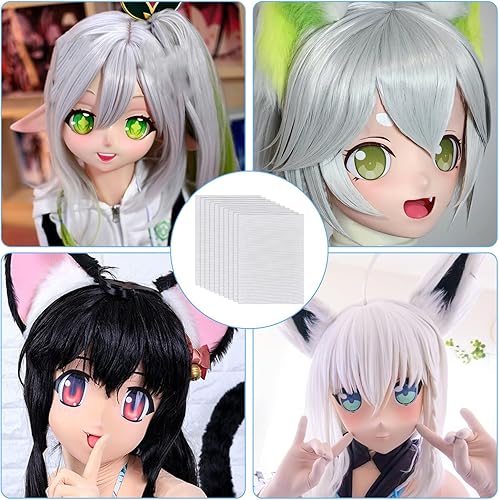 10 Pièces Masque Pour Les Yeux En Maille Pour Fursuit 22 X 30cm Blanc Pour Masques D'orc Filet En Plastique Pvc Imperméable De 0,2 Mm D'épaisseur Pour Jeux De Rôle En Fourrure Accessoires - Nail Gallerys