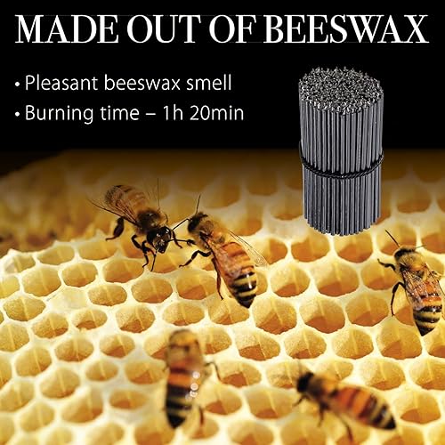 Bougies Rituelles en Cire d'Abeille Danilovo (Noir) - Bougies Orthodoxes, Bougies Pour Décorations, Longs, N60, Hauteur 20,5 cm, 50 Pièces - Nail Gallerys