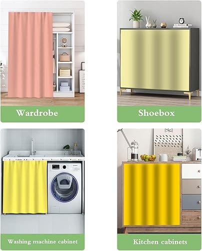 Rideau Meuble Cuisine,Rideaux Armoire pour Armoire De Cuisine,Rideau D'Armoire à Chaussures,Anti-PoussièRe,Simple,Occultant,avec Rail De Guidage,éLéGant Chaleureux,pour Armoire De Cuisine - Nail Gallerys