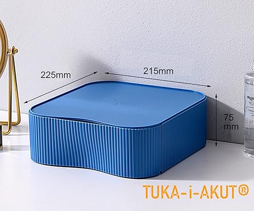 TUKA-i-AKUT Boîte à Ustensiles Empilable Flexible Combinable, Boîte de Rangement de Bureau Organisateur de Bureau, Boîte à Tiroirs pour Maquillage Cosmétiques Bijoux, 23x22x8cm, TKD8610 Orange - Nail Gallerys