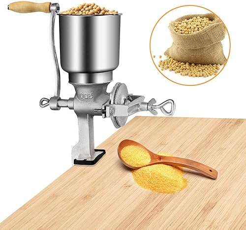 Moulin à grains manuel Greensen, moulin à grains de maïs à pince réglable moulé avec trémie haute, moulin en acier inoxydable pour grains de café de maïs, herbes de noix de blé, idéal pour la - Nail Gallerys