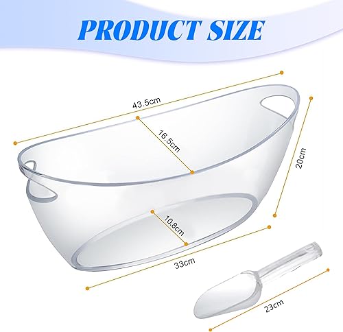 Shiawase 2 Pièces 6L Seau à Glace de Champagne, Seaux à Glace Grande Capacité Avec 2 cuillères, Transparent Seau à Champagne, Seau à Glace pour Refroidir les Bouteilles de vin et de Champagne - Nail Gallerys