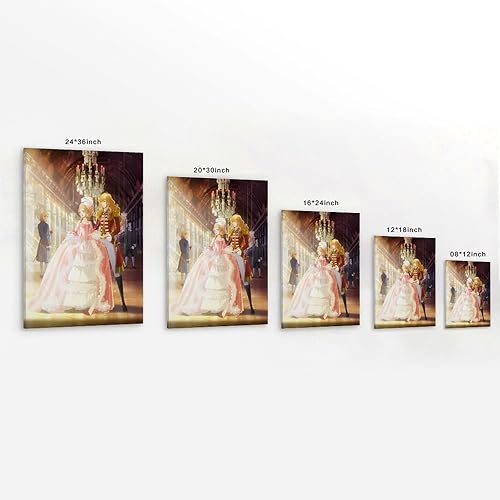 URAUIH Poster de la rose de Versailles - Décoration murale pour chambre à coucher, salon - 40 x 60 cm - Sans cadre - Nail Gallerys