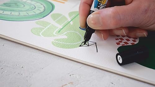 Kreul 17609-Triton Acrylic Marker, Noir, épaisseur de Trait Environ 1 à 2 mm, pour des Finitions Extra Fines, séchage satiné, résistant aux intempéries sur Supports absorbants, Black, One size - Nail Gallerys