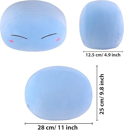 Roffatide Anime That Time I got reinc Oeillets comme Slime Cushion rimuru Tempest Peluche rembourré Oreiller lit Soft Cadeau d'anniversaire Bleu 11 Pouces - Nail Gallerys
