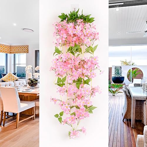 FOSDICK Fleurs Artificielles Suspendues, Fleurs Artificielles pour Paniers Suspendus, Fleur Artificielle Vignes Suspendus, Plante Artificielle Tombante pour Décoration De Intérieur Extérieur Jardins M - Nail Gallerys