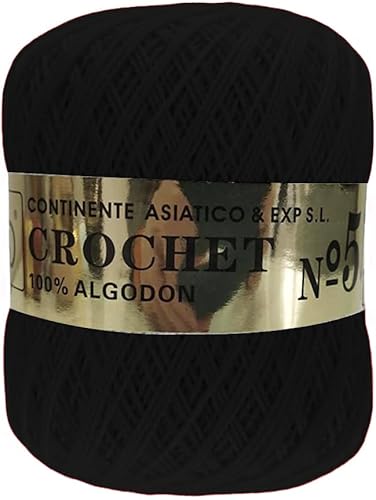 Fil en coton n°5 (100 %) Écheveau de laine fine de 80 g - 320 m - Laine pour crochet, tricot, travaux manuels, couture, crochet, amygurumis, bricolage, (1, lilas) - Nail Gallerys