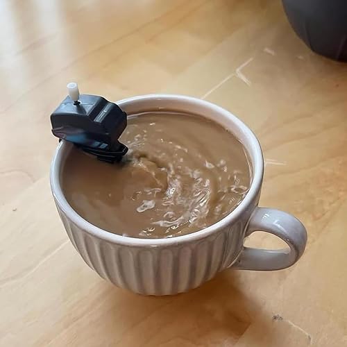 Boat Motor Coffee Stirrer - 2 Packs Coffee Mixer, Minis Motor Coffee Stirrer, Novelty Outboard Boat Motor Drink Mixer, Small Wind-Up Drink Stirrer, Boat Engine Drink Mixing Gadget for Mugs and Glasses - Nail Gallerys