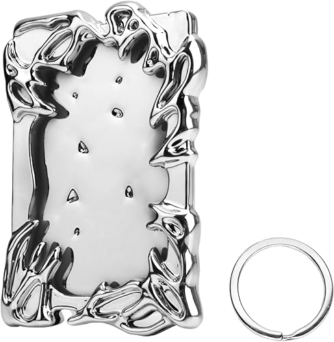 Support de carte photo, porte-carte photo kpop, aspect métal abstrait, porte-cartes, porte-clés pour cartes photo, petite surface mate, accessoires de galvanoplastie, plastique, cadre irrégulier - Nail Gallerys