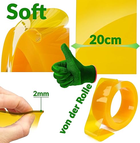 ANRO - Rideau à lamelles en PVC souple - Vendu au mètre - 2 mm - 100 x 20 cm - Rouge transparent - Nail Gallerys