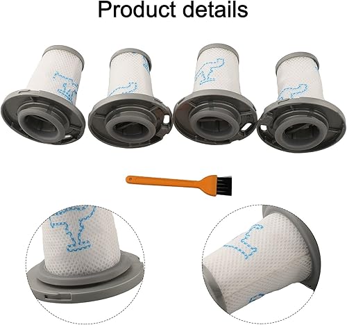 WIIYENA Lot de 4 filtres lavables de rechange pour aspirateur X-Force Flex 8.60 pour X-Pert série 6.60 modèles RH96 RH68 - Nail Gallerys