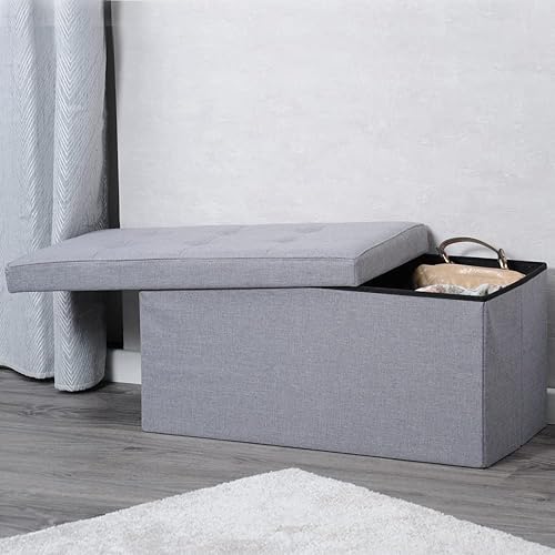 Kesper |Banquette, matériau : Polyester, Dimensions: l 76 x P 38 x H 38 cm, Couleur: Gris | 15952 - Nail Gallerys