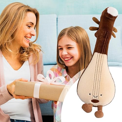 Peluches | Doux Pipa Guitare Violon ,Peluches Mignons pour Anniversaire Noël , Décoration Maison Salon Chambre Jouet Câlin - Nail Gallerys