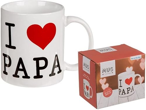 Mug en faïence, I love Papa, env. 10 x 8 cm - Nail Gallerys