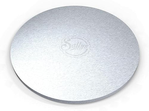 Sallys Cake Boards - 12 mm d'épaisseur - Diamètre : 35 cm - En carton solide et léger avec revêtement en aluminium de qualité alimentaire - Support à gâteau, plateau à gâteau - Doré - Nail Gallerys