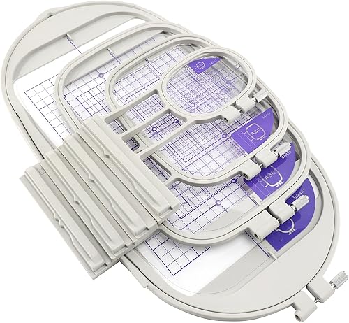 Sew Tech - Cerceaux à broder pour machine à broder Brother Innovis NQ1600E, NQ1700E, NQ1400E, NQ3600D, Dream Machine 2, VE2200, 4000D, 1500D, V7, V5, VM5200, Baby Lock (4in1-B Set) - Nail Gallerys