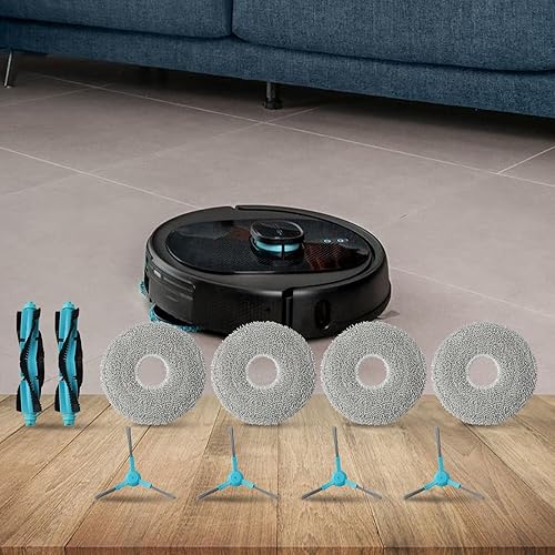 HavenDomicile Kit de remplacement pour aspirateur robot Cecotec 20090ProAI - 4 brosses latérales, 4 chiffons et 2 brosses principales - Nail Gallerys