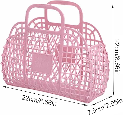 Sghtil Jelly Bag Sac de plage rétro années 80 en plastique tendance pour enfants, filles, femmes - Nail Gallerys