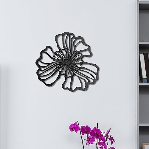 MagiDeal Décoration Murale Florale, décoration Murale Florale, Signe métal, décoration Artistique, Sculpture Murale pour Chambre à Coucher, hôtel, Doré Grand - Nail Gallerys