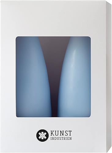 Kunstindustrien® Lot de 2 bougies en forme de cône, fabriquées au Danemark, 43 couleurs disponibles, bougies piliers sans gouttes et sans fumée, bougies longue durée de combustion de 15 heures, - Nail Gallerys