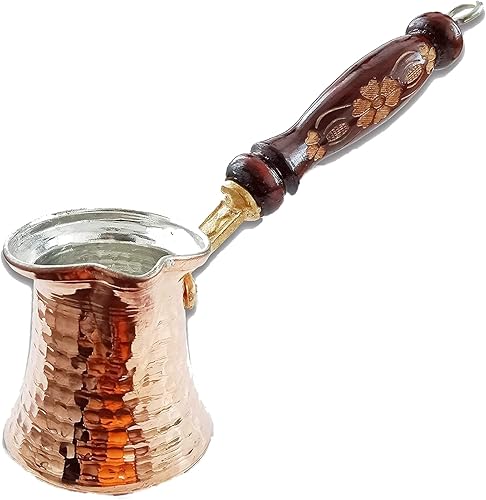 Cafetière turque en cuivre Cezve faite à la main - Pour café turc arabe - Cafetière grecque martelée - Pour 2 personnes - Nail Gallerys