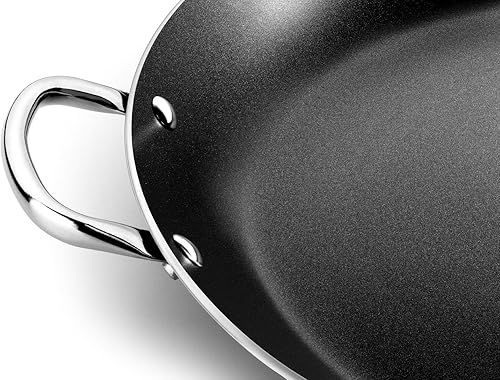 MONIX Resistent Plus | Poêle à Paella en Aluminium avec Revêtement Antiadhésif, Tous Feux dont Induction, 38 cm, Noir - Nail Gallerys