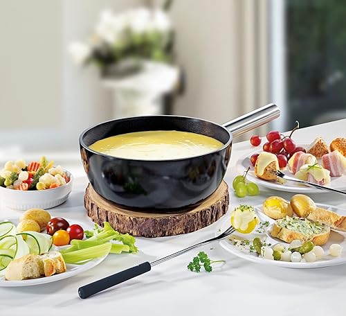 Spring Set pour Fonderie Au Fromage avec Caquelon Aluminium Noir Compatible Induction - Nail Gallerys