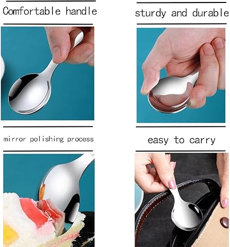 Cuillères en Manches Courtes,3 PCS Mini Pelle à Farine en Acier Inoxydable Cuillère à Cuillère à thé Mélange pour Dessert Thé Glacé Café Thé en Vrac Sucre ou Farine Cuillère à Soupe - Nail Gallerys