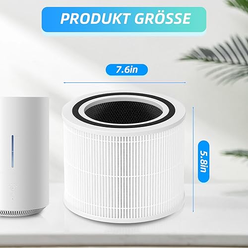 Lot de 2 filtres de rechange pour purificateur d'air LEVOIT Core 300s / Core 300 - Filtre HEPA 3 en 1 True-H13 & filtre à charbon actif haute efficacité & pré-filtre - Filtration à 3 étapes - Nail Gallerys