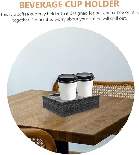 Amosfun Lot de 2 Porte-gobelets à Café Robustes pour Boissons Fournitures d'emballage à Emporter Porte-gobelet D'extérieur à 6 Sections - Nail Gallerys