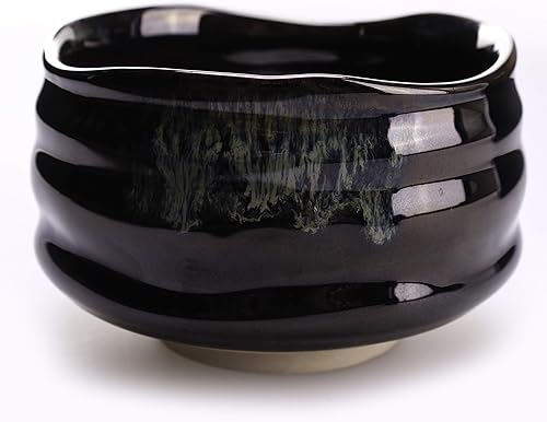 Goodwei Bol de Cérémonie Thé Matcha (avec Support de Fouet, Kuro) - Nail Gallerys