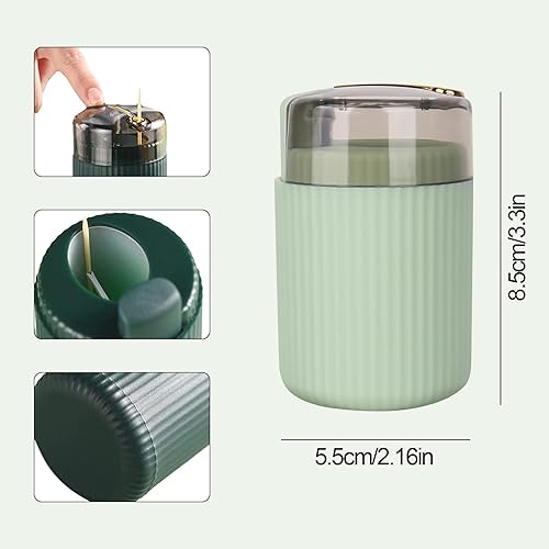 XTDMJ 3pcs Distributeur de Cure Dent Automatique, Porte Cure Dents Presse à Ejection Automatique, Organiseur de Cures-Dents Couverture Transparente pour Cuisines Restaurants Hôtels (sans Cure Dents) - Nail Gallerys