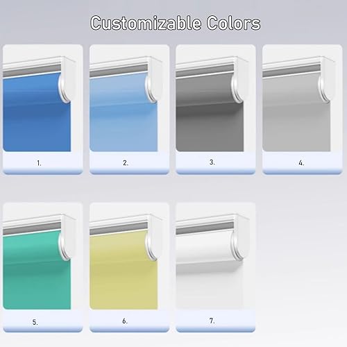 Stores Enrouleurs sans Fil,Stores Occultant pour Fenêtres,Store Opaque avec Système À Ressort,Polyester Rideau Thermique À Enrouler pour Bureau À Domicile,Gris,Largeur x Hauteur (120cm x 120cm) - Nail Gallerys
