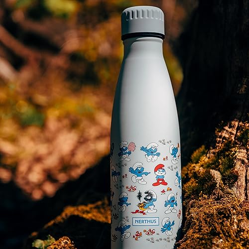Set Aventure Schtroumpfante : Bouteille en Acier Inoxydable à Double Paroi 500 ml, Sac à Collations et Sac à Dos avec un Design Exclusif des Schtroumpfs - Idéal pour vos Voyages et Aventures - Nail Gallerys