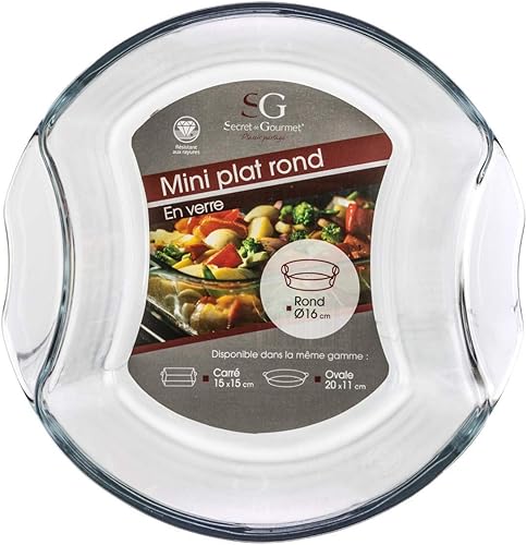 SECRET DE GOURMET Mini plat rond en verre 16 cm - Nail Gallerys