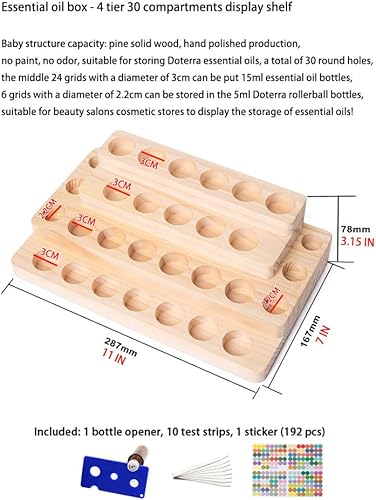 xixibuy Boite rangement huiles essentielles, Support de stockage d'huiles essentielles en bois, Coffret huiles essentielles, 10 flacons de 5 ml, 10 ml, 15 ml - Nail Gallerys
