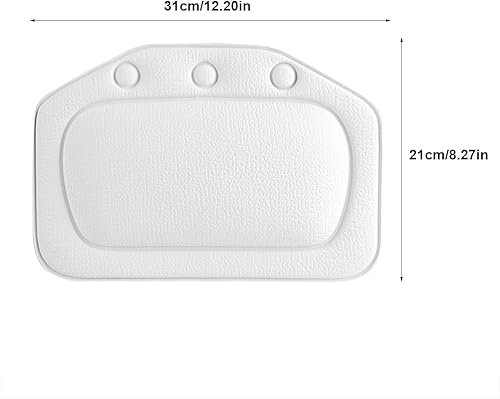 Coussin Baignoire, Oreiller de Baignoire en Mousse de Coton Doux Coussin de tête de Baignoire Oreiller Oreiller De Baignoire Air Mesh pour Tous Types de Baignoire,Soutien de la tête,épaules (Blanc) - Nail Gallerys