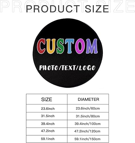 ZYHJJ Tapis Rond Personnalisé,Tapis personnalisé pour Salon avec Texte Photo Personnalisé,Lavable Antidérapant Tapis,Décoration d'intérieur,pour Chambre à Coucher, Salon, Cuisine - Nail Gallerys