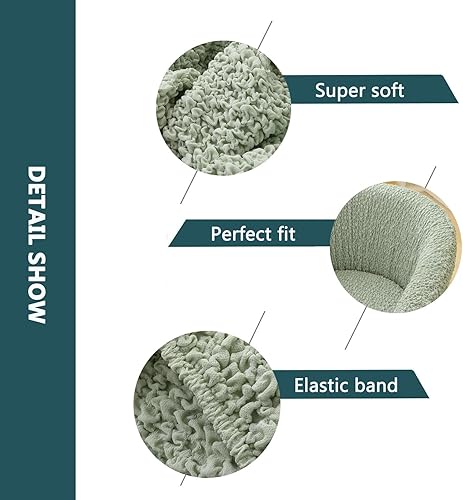 Zeyeo Housse De Canapé en Seersucker Blanc 1 Pièce, Housse Extensible Anti-Chat pour Chaises Club Et Baignoire dans Le Salon avec Protection Intégrale(Camel) - Nail Gallerys