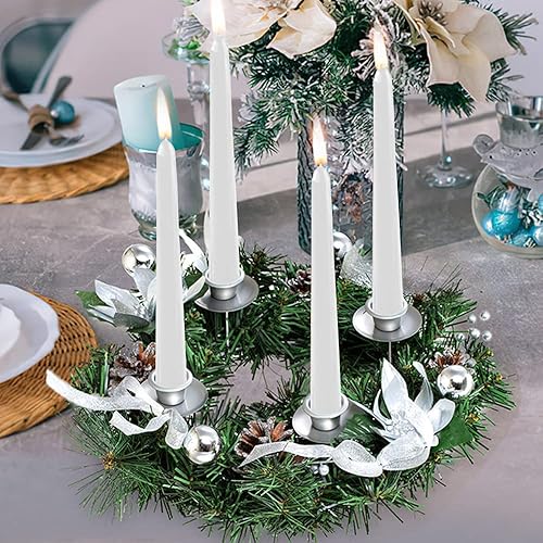 Couronne De L'avent De Noël,bougeoirs Noël De L'avent,Decoration Table Noel,Couronne Fleurs Artificielle Décoration Noel,Couronne De L'avent avec 4 Bougeoirs pour La Décoration Noël (Rouge) - Nail Gallerys