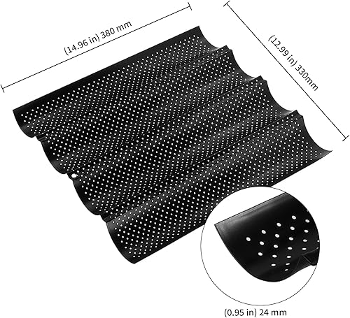 KEILEOHO Lot de 3 moules à baguettes, plaque à baguettes, 4 cavités, 38 x 33 cm, pour 4 baguettes, noir - Nail Gallerys