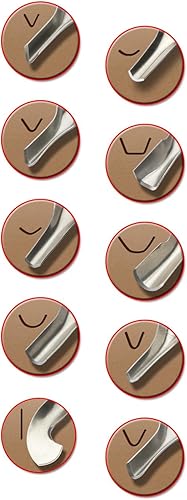 Essdee Lino Cutter Set - Assortiment de Cutter Set 2, Métal, Noir, 2 x 7, 5 x 9 cm - Nail Gallerys