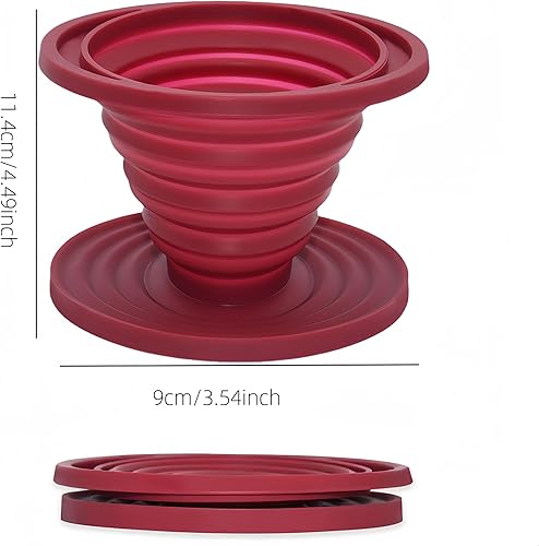 HJYDGJ Paquet de 2Voyage Porte-Filtre à café pour Le Camping goutteurs à café pliables et réutilisables en silicone Cône Filtre à café en Silicone Pliable et réutilisable - Nail Gallerys