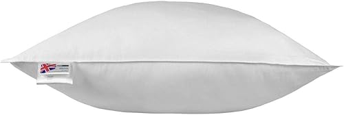 HOMESCAPES Oreiller 65x65 cm en Plumes et Duvet d’Oie et Coton, Oreiller Naturel Moelleux Hypoallergénique Anti acarien - Nail Gallerys