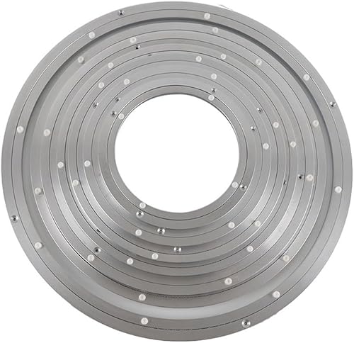 Zilimontt Roulement de plateau tournant en alliage d'aluminium, (350 mm - 350 mm) - Roulement de table rotative robuste - Plateau tournant - Accessoires de matériel (25,4 cm) - Nail Gallerys