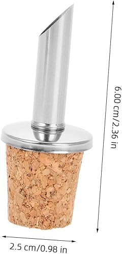 UTHCLO 5pièces Verseur À Huile Acier Inoxydable Avec Bouchon Liège Design Incliné Pour Bouteilles Huile Olive Verseurs Universels Pour Vins Et Vinaigres Étanchéité - Nail Gallerys