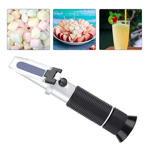 Réfractomètre de Sucre,Réfractomètre vigneron teneur potentielle en Alcool 0~32%,déterminer la teneur en Sucre de Miel Huile végétale Sirup Melasse,pour le jus, le vin, la bière, les boissons - Nail Gallerys