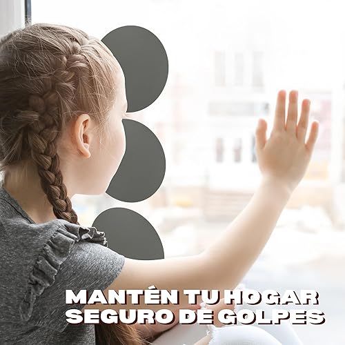 AGALET® Lot de 10 autocollants anti-collision fluorescents dans l'obscurité pour surfaces transparentes Gris - Nail Gallerys