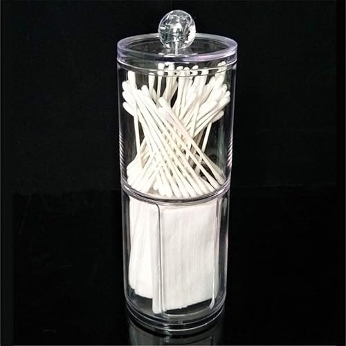 Support de tampon de coton cosmétique, démaquillants de support de ronds de coton de maquillage, organisateur de tampon de coton cosmétique acrylique conteneur distributeur présentoir de stockage - Nail Gallerys